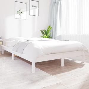 VidaXL Bedframe massief grenenhout wit 180x200 cm