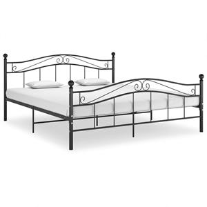 VidaXL Bedframe metaal zwart 140x200 cm