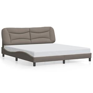 VidaXL Bedframe met hoofdbord stof taupe 180x200 cm