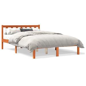 VidaXL Bedframe massief grenenhout wasbruin 120x190 cm