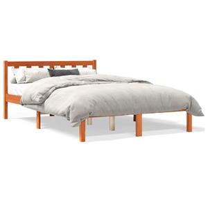 VidaXL Bedframe massief grenenhout wasbruin 120x200 cm