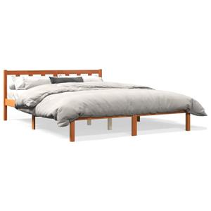 VidaXL Bedframe massief grenenhout wasbruin 150x200 cm