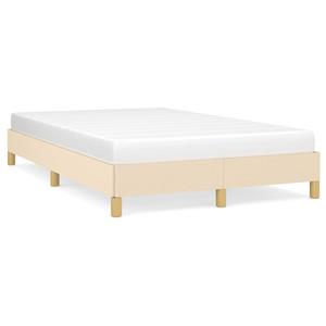 VidaXL Bedframe stof crèmekleurig 120x190 cm