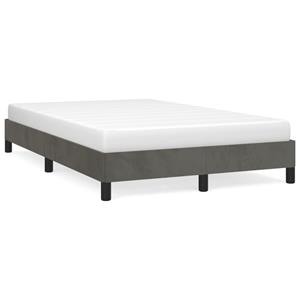 VidaXL Bedframe fluweel donkergrijs 120x190 cm