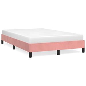 VidaXL Bedframe fluweel roze 120x190 cm