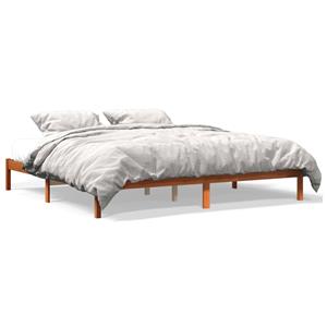 VidaXL Bedframe massief grenenhout wasbruin 180x200 cm