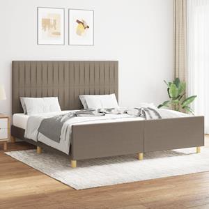 VidaXL Bedframe met hoofdeinde stof taupe 160x200 cm