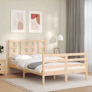 VidaXL Bedframe met hoofdbord massief hout 120x200 cm