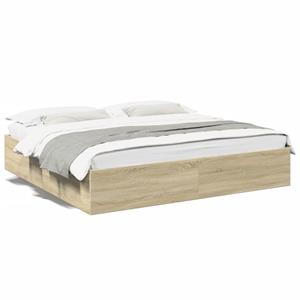 VidaXL Bedframe bewerkt hout sonoma eikenkleurig 200x200 cm