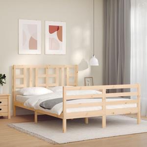 VidaXL Bedframe met hoofdbord massief hout 160x200 cm