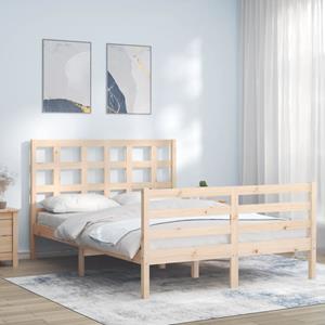 VidaXL Bedframe met hoofdbord massief hout 120x200 cm