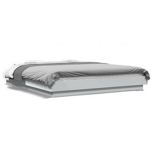 VidaXL Bedframe met LED-verlichting bewerkt hout wit 160x200 cm