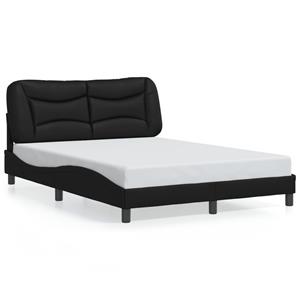 VidaXL Bedframe met hoofdbord kunstleer zwart 120x200 cm