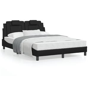 VidaXL Bedframe met hoofdbord kunstleer zwart 120x200 cm