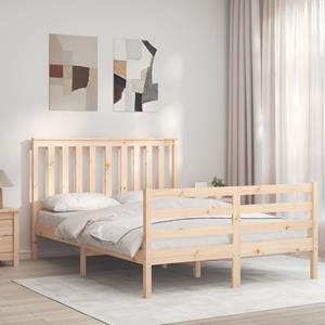 VidaXL Bedframe met hoofdbord massief hout 120x200 cm