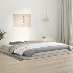 VidaXL Bedframe massief grenenhout wit 180x200 cm