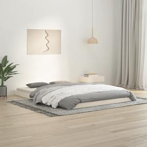 VidaXL Bedframe massief grenenhout wit 140x200 cm