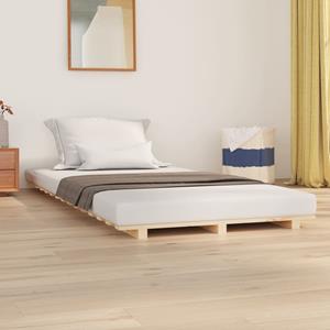 VidaXL Bedframe massief grenenhout 75x190 cm