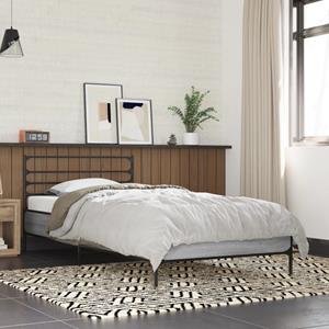 VidaXL Bedframe bewerkt hout en metaal grijs sonoma eiken 75x190 cm