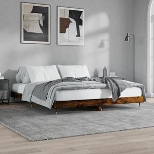 VidaXL Bedframe bewerkt hout gerookt eikenkleurig 200x200 cm