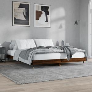 VidaXL Bedframe bewerkt hout bruin eikenkleur 180x200 cm