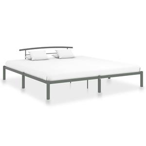 VidaXL Bedframe metaal grijs 200x200 cm