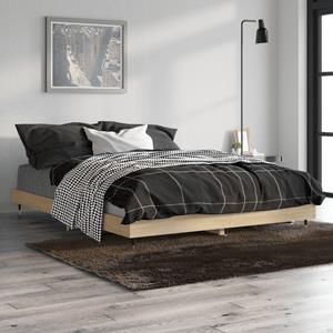 VidaXL Bedframe bewerkt hout sonoma eikenkleurig 135x190 cm