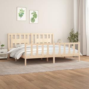 VidaXL Bedframe met hoofdbord massief grenenhout 200x200 cm