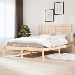 VidaXL Bedframe massief grenenhout 135x190 cm