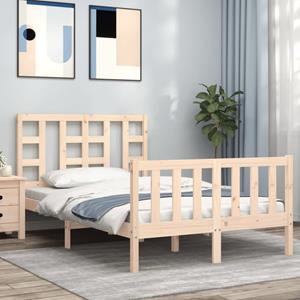 VidaXL Bedframe met hoofdbord massief hout 120x200 cm