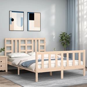 VidaXL Bedframe met hoofdbord massief hout 160x200 cm