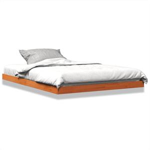 VidaXL Bedframe massief grenenhout wasbruin 140x190 cm