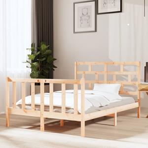 VidaXL Bedframe massief grenenhout 135x190 cm