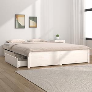 VidaXL Bedframe met lades wit 120x200 cm