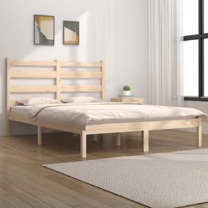 VidaXL Bedframe massief grenenhout 140x200 cm