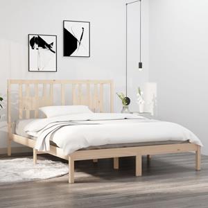 VidaXL Bedframe massief grenenhout 140x200 cm