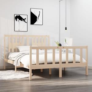 VidaXL Bedframe massief hout 140x190 cm