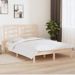 VidaXL Bedframe massief grenenhout 150x200 cm