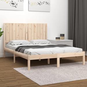 VidaXL Bedframe massief grenenhout 140x190 cm