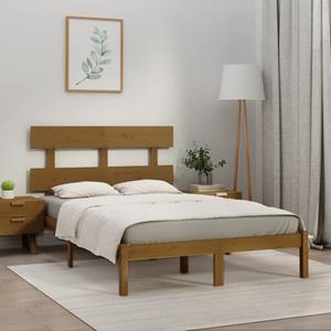 VidaXL Bedframe massief hout honingbruin 200x200 cm