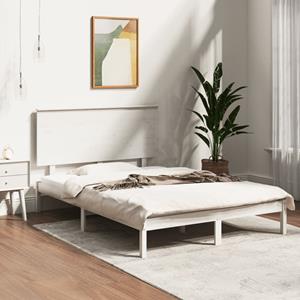 VidaXL Bedframe massief hout wit 120x190 cm