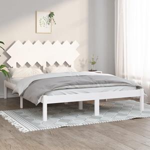 VidaXL Bedframe massief hout wit 140x190 cm