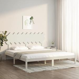 VidaXL Bedframe massief hout wit 180x200 cm