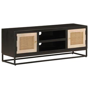 VidaXL Tv-meubel 110x30x40 cm massief mangohout en ijzer zwart