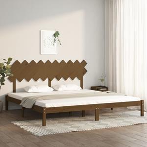 VidaXL Bedframe massief hout honingbruin 200x200 cm