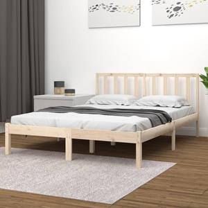 VidaXL Bedframe massief grenenhout 140x190 cm