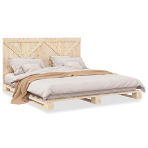 VidaXL Bedframe met hoofdbord massief grenenhout 180x200 cm