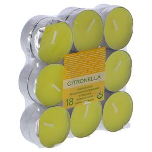 Theelichten citronella 4 uur 18 stuks!