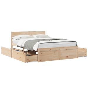 VidaXL Bedframe met lades massief grenenhout 120x200 cm