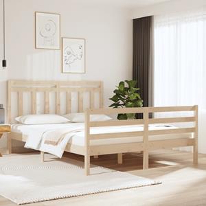 VidaXL Bedframe massief hout 135x190 cm